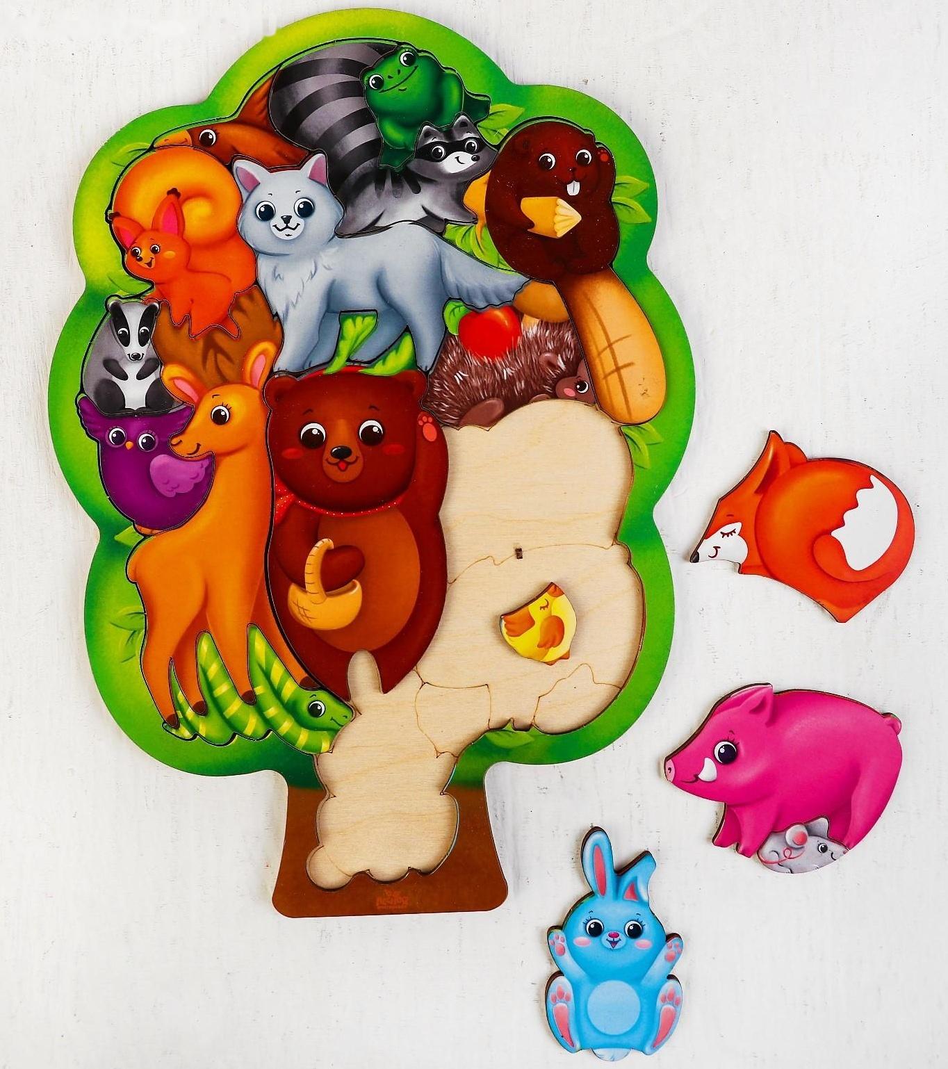 Головоломка «Лесные животные» 28х20 см