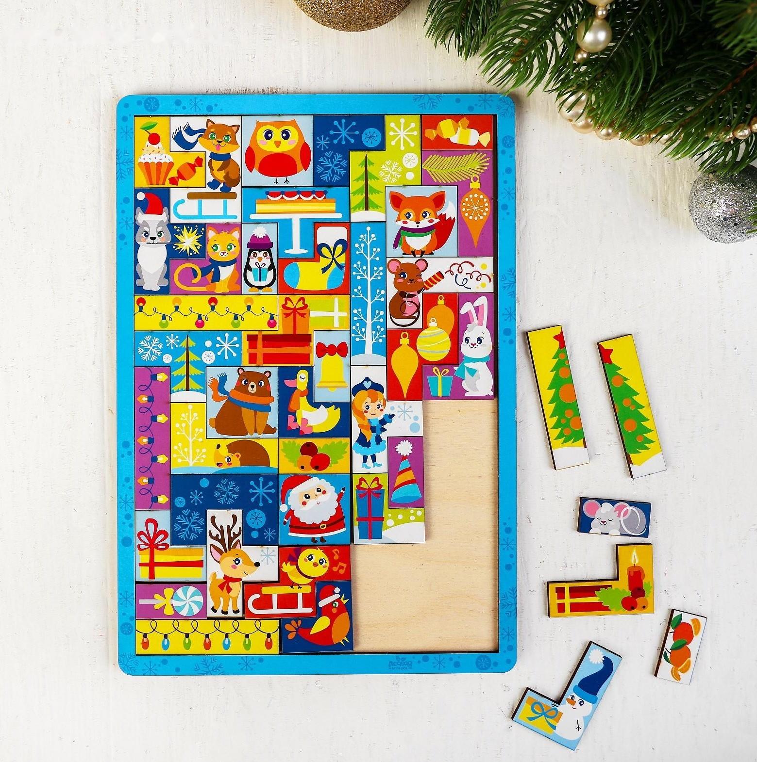 Головоломка тетрис «Встречаем Новый год»