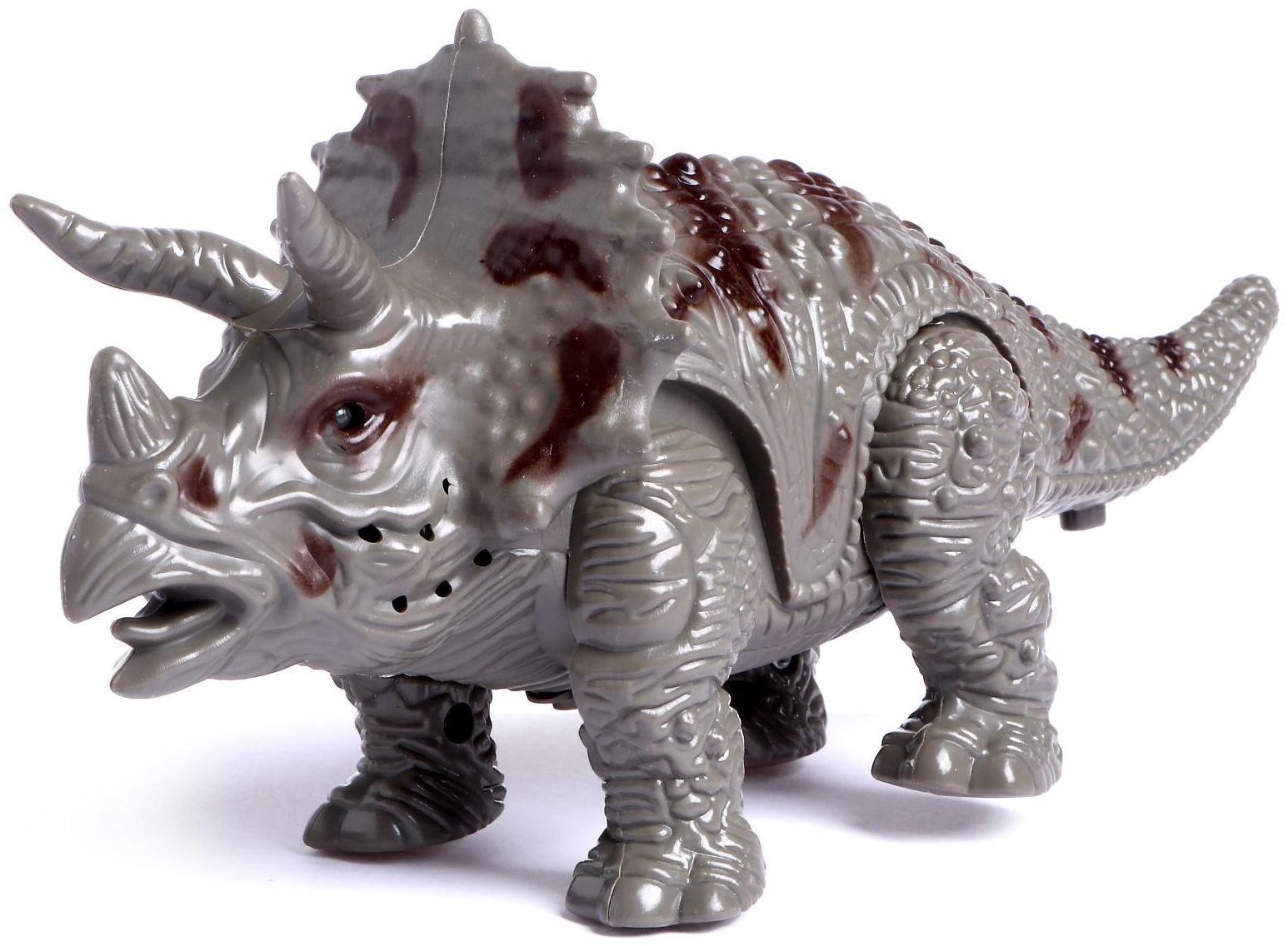 Динозавр «Трицератопс», работает от батареек, световые и звуковые эффекты, МИКС