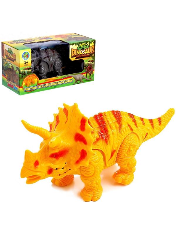 Динозавр «Трицератопс», работает от батареек, световые и звуковые эффекты, МИКС