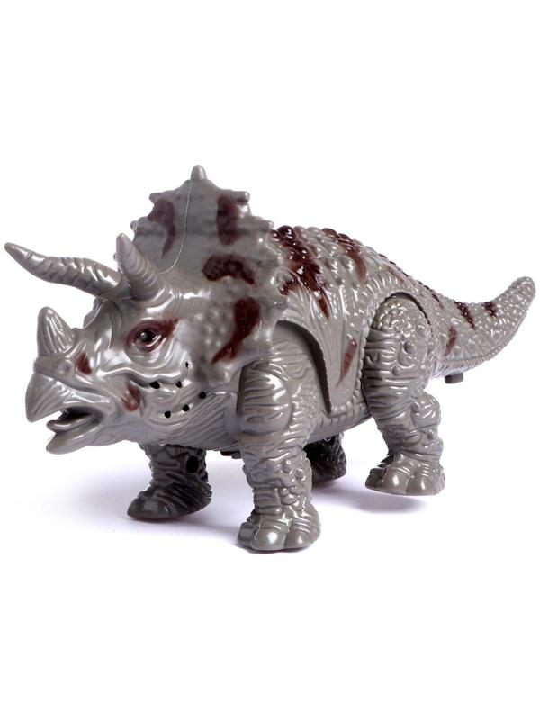 Динозавр «Трицератопс», работает от батареек, световые и звуковые эффекты, МИКС