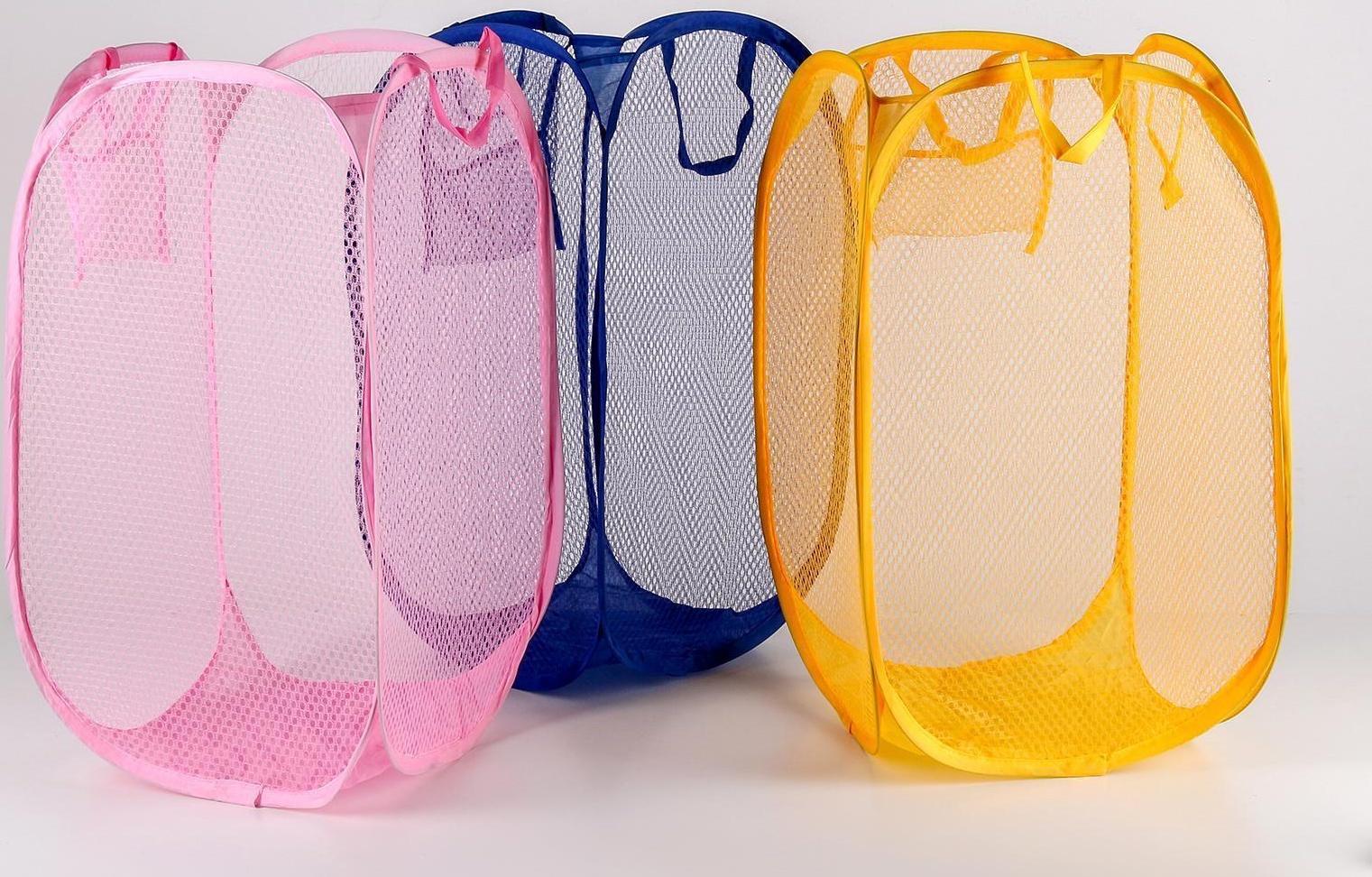 Корзина универсальная Доляна, складная, 36×36×58 см, цвет МИКС