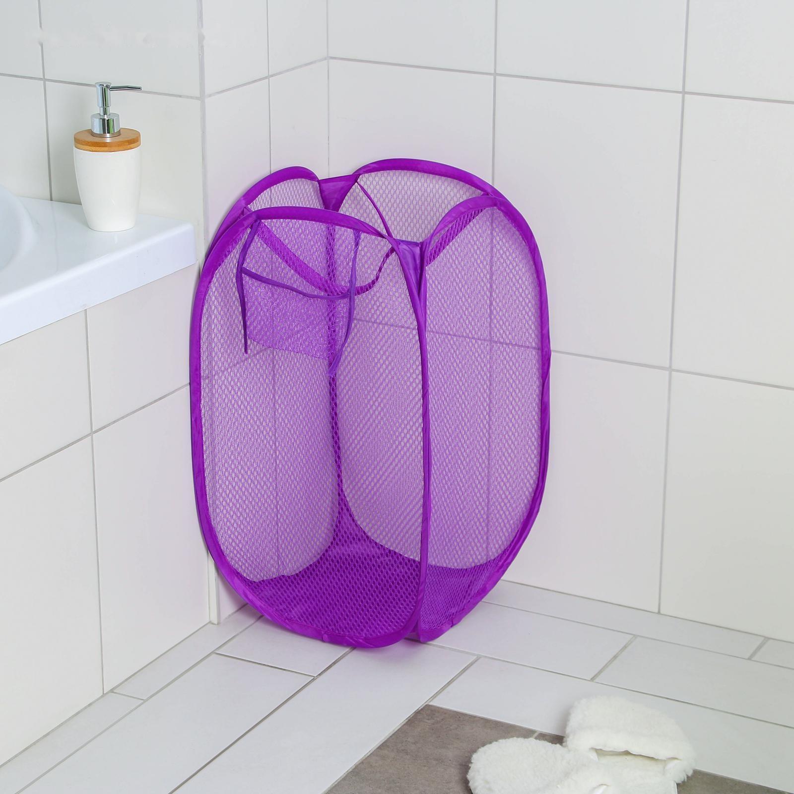 Корзина универсальная Доляна, складная, 36×36×58 см, цвет МИКС