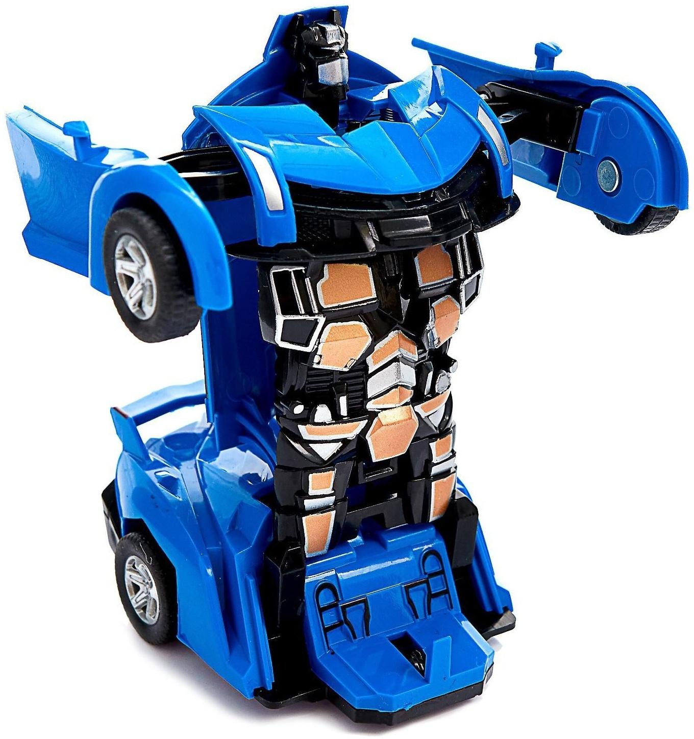 Робот инерционный «Спорткар», трансформируется автоматически, цвета МИКС