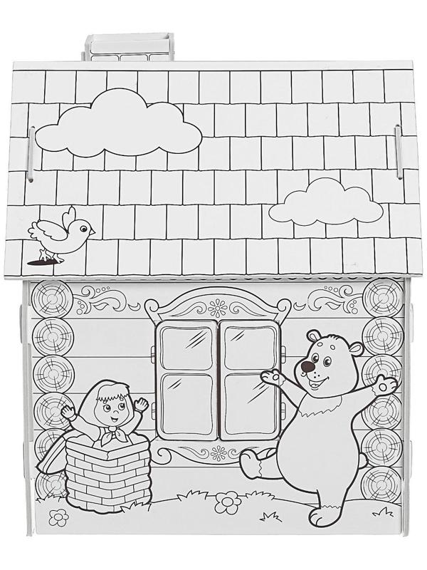 Домик-раскраска «Маша и медведь» 3 в 1