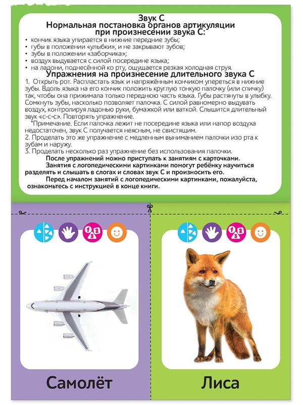 Обучающая книга «Логопедические картинки. Звук С», 24 стр.