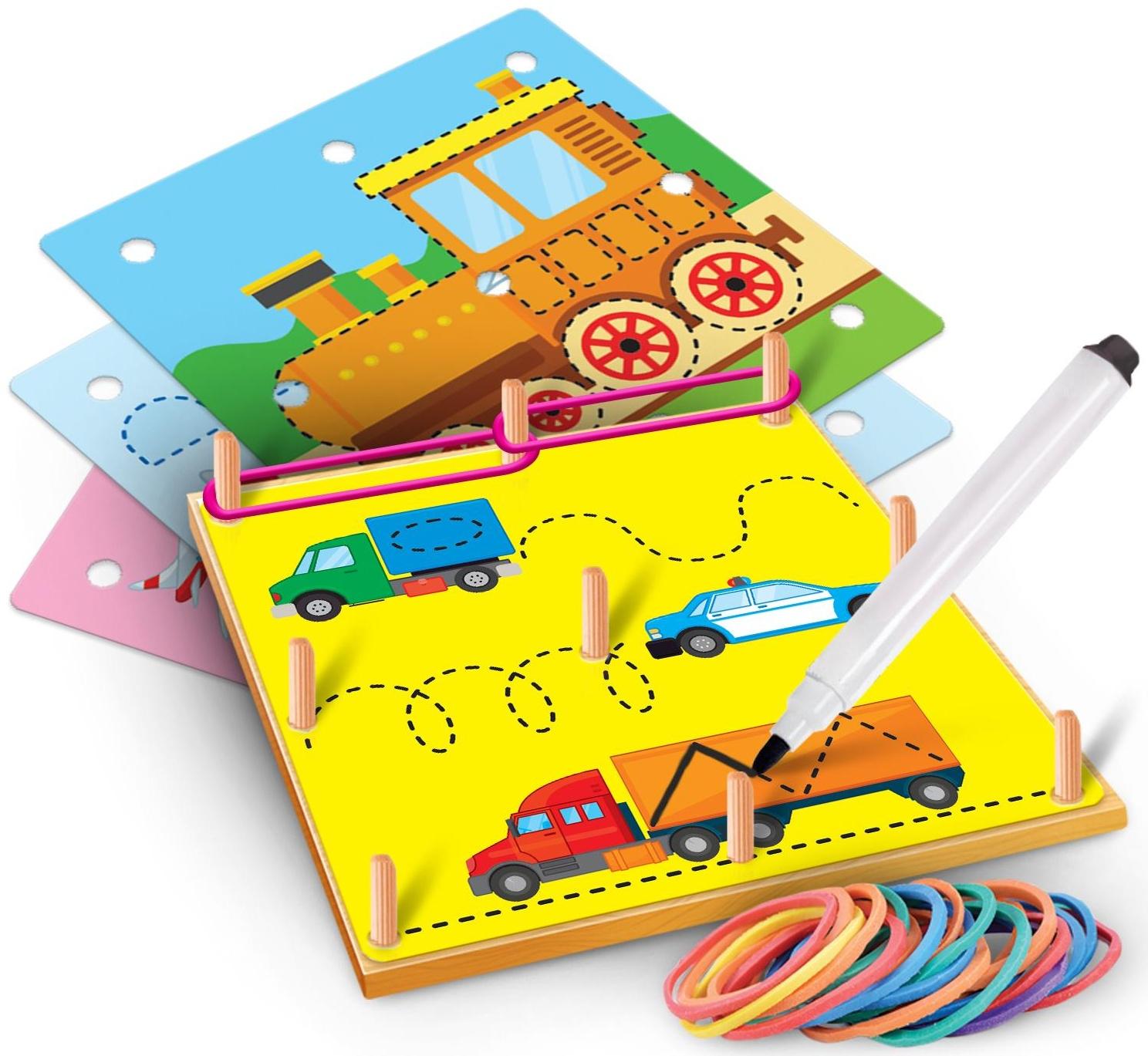 Геоборд с карточками «Пиши-стирай. Транспорт»