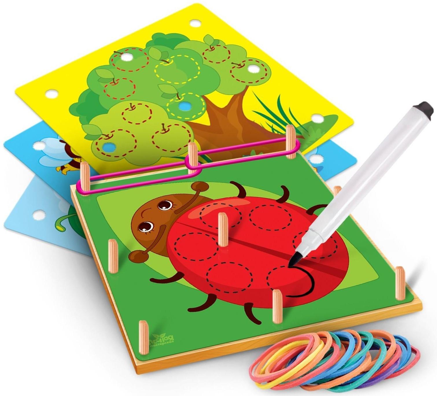 Геоборд с карточками «Пиши-стирай. Животные»