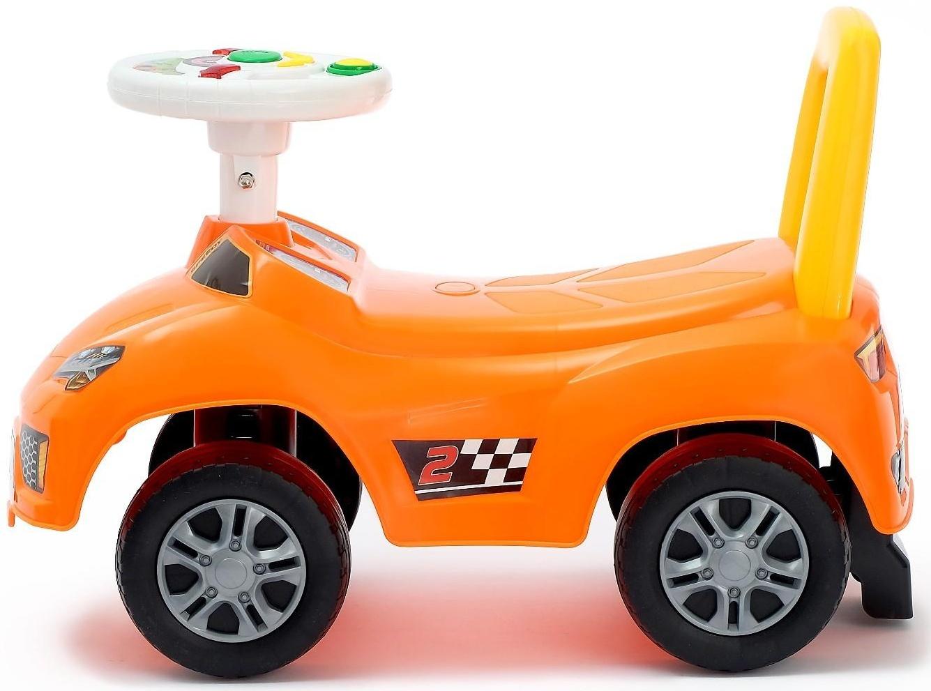 Толокар «Ламбо», световые и звуковые эффекты, цвет оранжевый