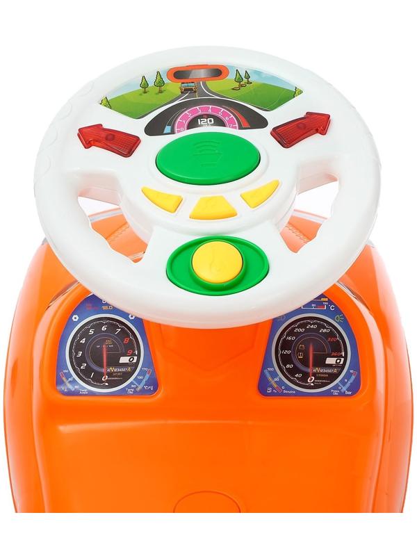 Толокар «Ламбо», световые и звуковые эффекты, цвет оранжевый