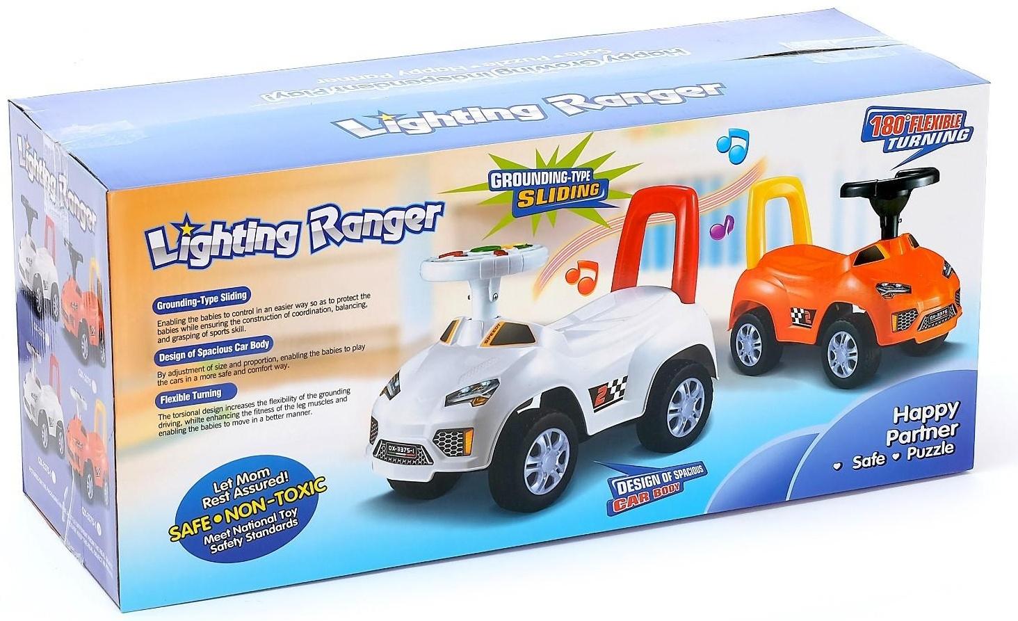 Толокар «Ламбо», световые и звуковые эффекты, цвет белый