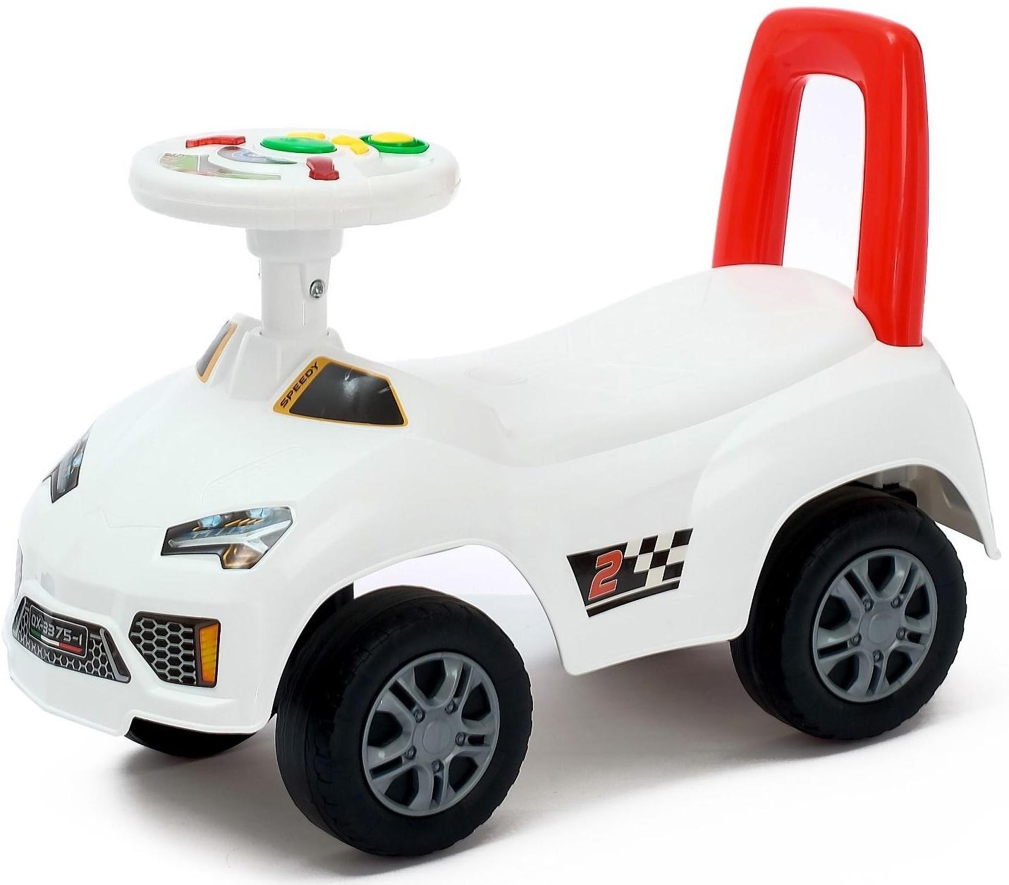 Толокар «Ламбо», световые и звуковые эффекты, цвет белый