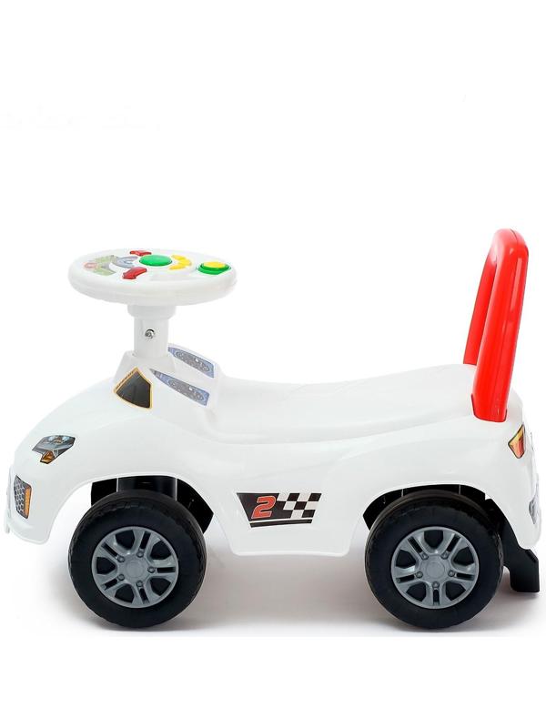 Толокар «Ламбо», световые и звуковые эффекты, цвет белый