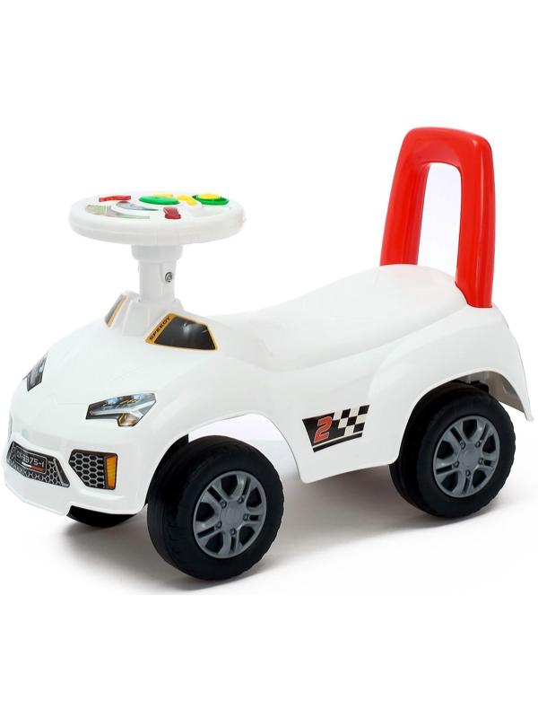 Толокар «Ламбо», световые и звуковые эффекты, цвет белый