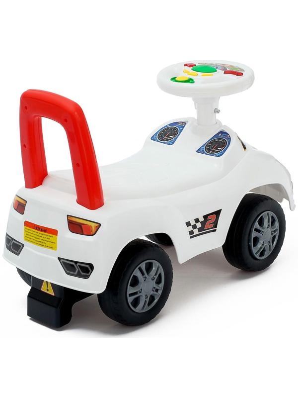 Толокар «Ламбо», световые и звуковые эффекты, цвет белый