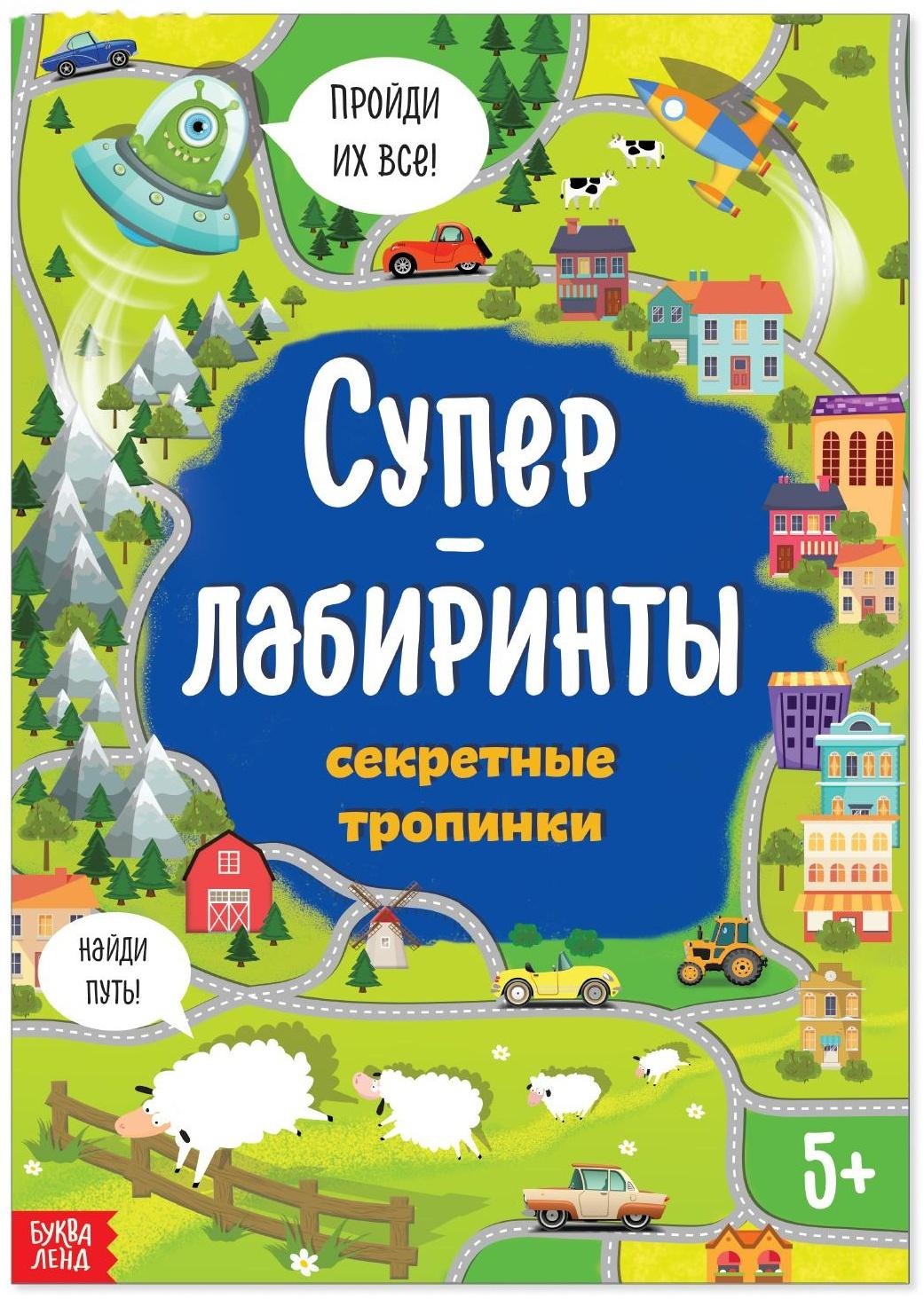 Книга «Суперлабиринты. Секретные тропинки», формат А4, 16 стр.