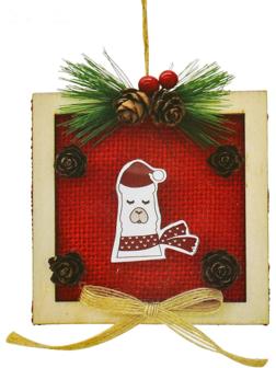 Набор для творчества - создай ёлочное украшение «Лама в квадрате»