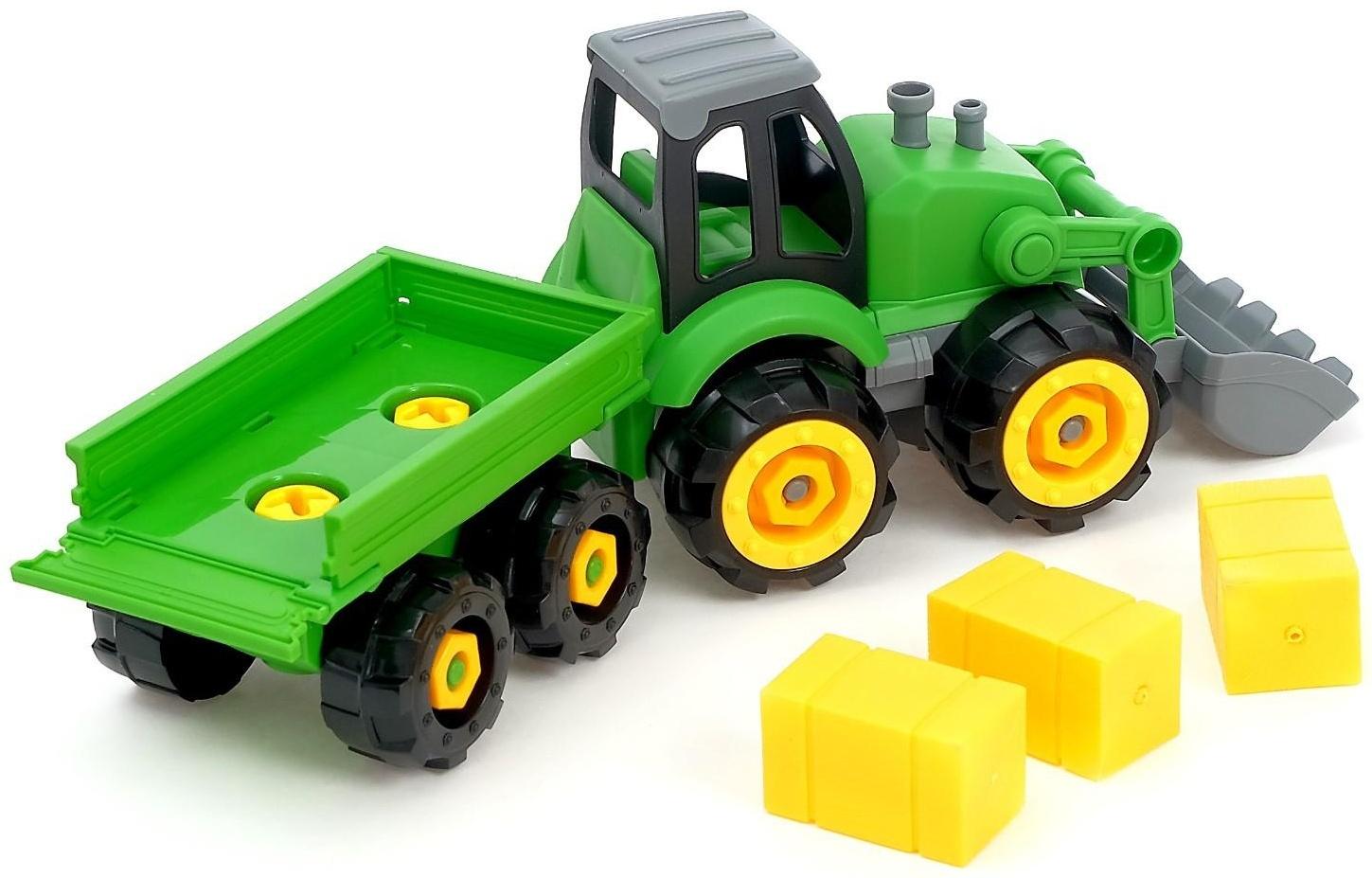 Конструктор винтовой «Трактор», с электрическим шуруповертом, отверткой и насадками