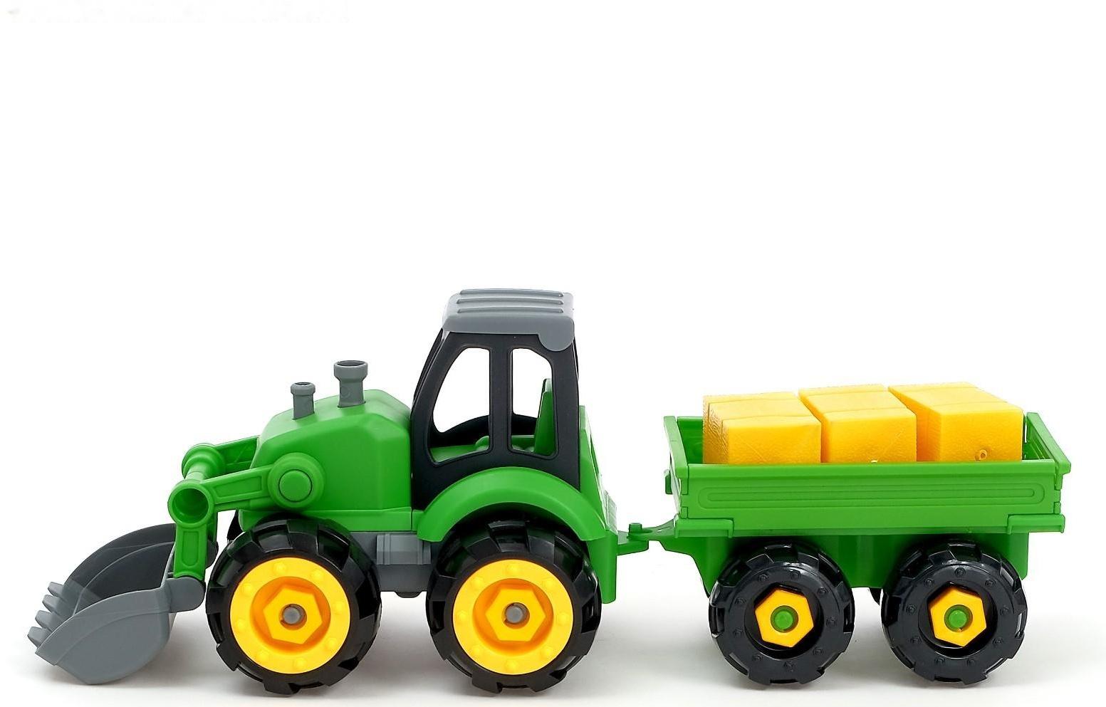 Конструктор винтовой «Трактор», с электрическим шуруповертом, отверткой и насадками