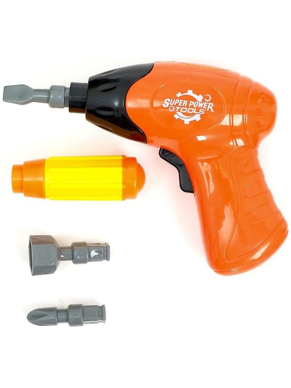 Конструктор винтовой «Трактор», с электрическим шуруповертом, отверткой и насадками