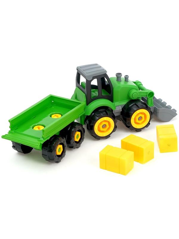 Конструктор винтовой «Трактор», с электрическим шуруповертом, отверткой и насадками