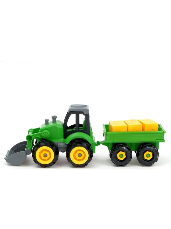 Конструктор винтовой «Трактор», с электрическим шуруповертом, отверткой и насадками