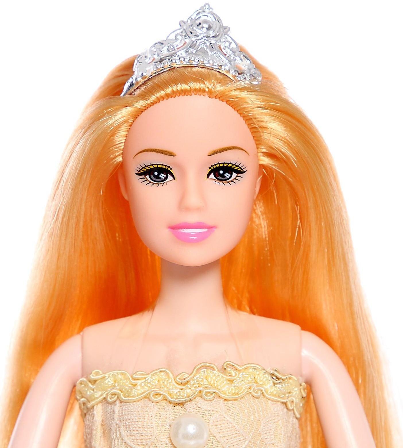 Кукла-модель «Эмели» в платье, с аксессуарами