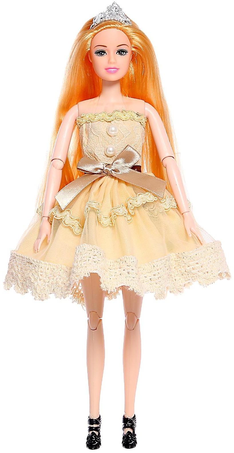 Кукла-модель «Эмели» в платье, с аксессуарами