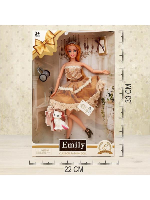 Кукла-модель «Эмели» в платье, с аксессуарами
