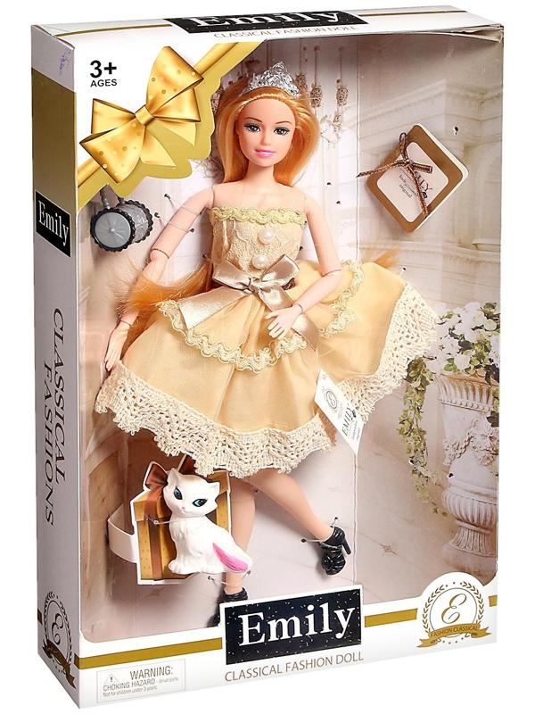 Кукла-модель «Эмели» в платье, с аксессуарами
