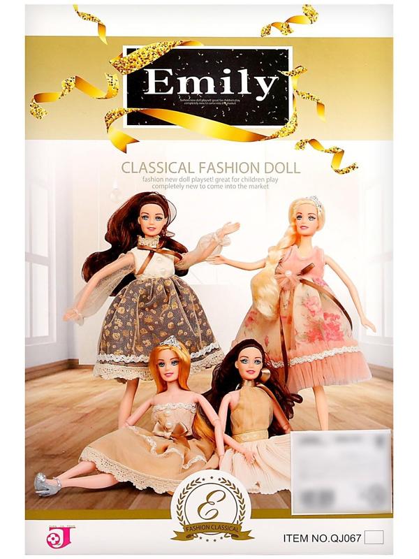 Кукла-модель «Эмели» в платье, с аксессуарами