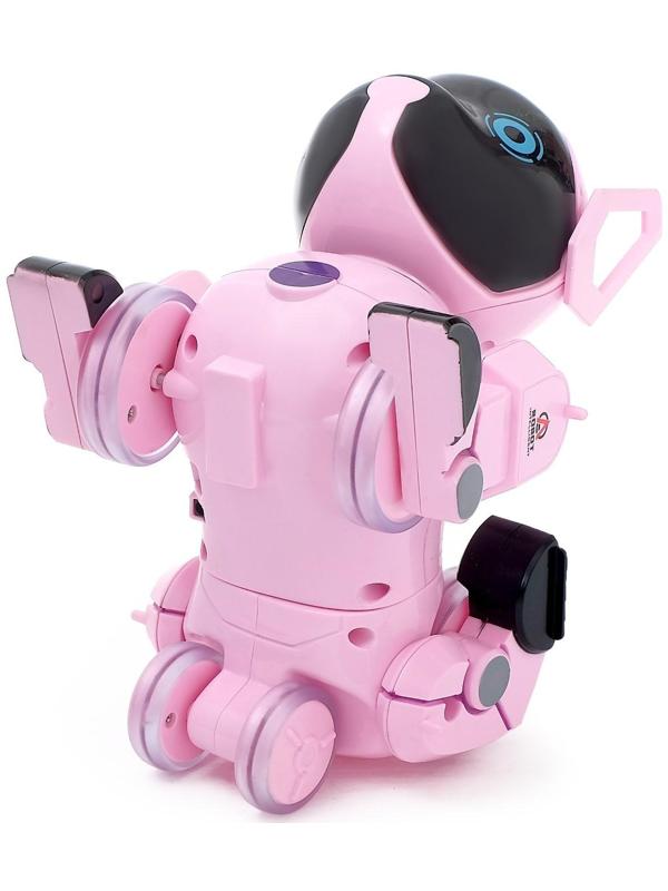 Робот-собака радиоуправляемый «Паппи», световые и звуковые эффекты, работает от аккумулятора, цвет розовый