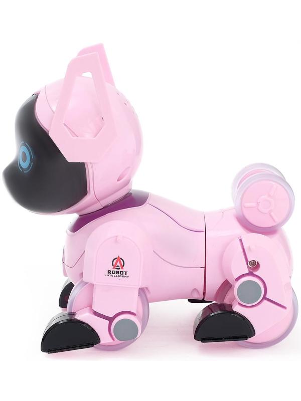 Робот-собака радиоуправляемый «Паппи», световые и звуковые эффекты, работает от аккумулятора, цвет розовый