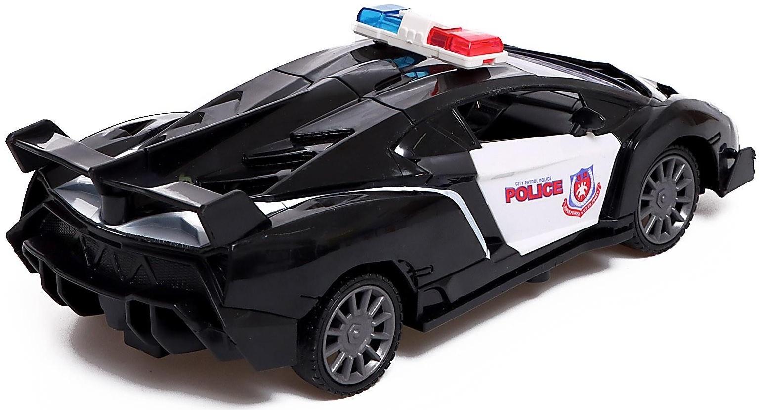 Машина радиоуправляемая «Полиция», свет, открываются двери, работает от батареек