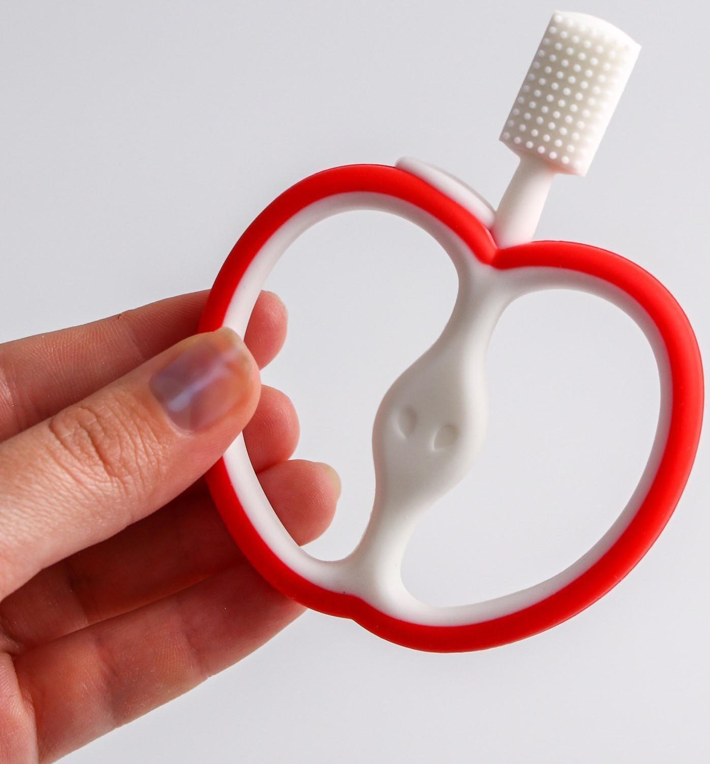 Прорезыватель силиконовый «Яблочко», массажер, цвет МИКС