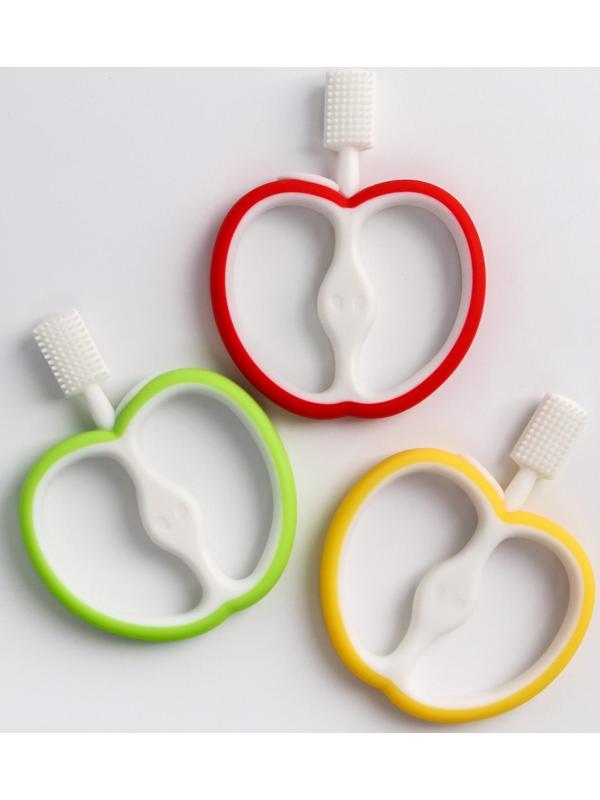Прорезыватель силиконовый «Яблочко», массажер, цвет МИКС