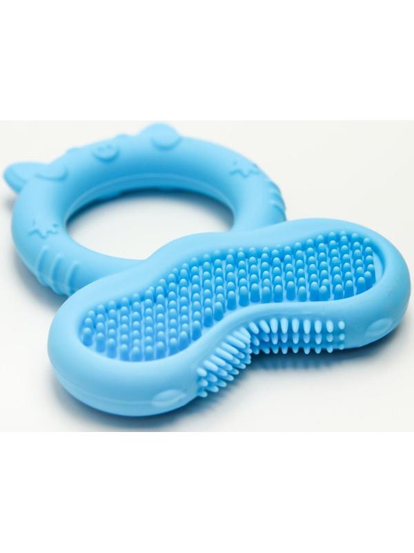 Прорезыватель силиконовый «Котик - кольцо», массажер, цвет МИКС