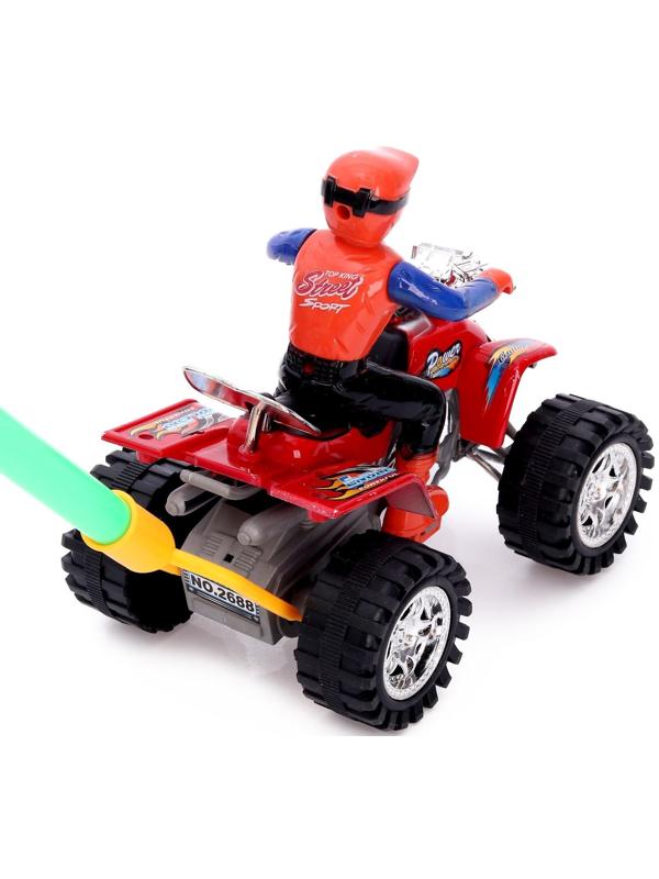 Каталка на палке «Крутой водитель на квадроцикле», цвета МИКС
