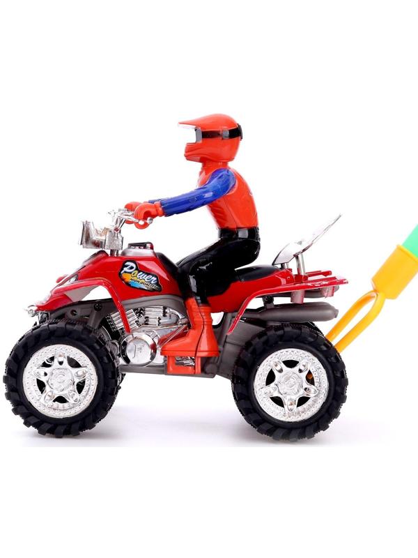 Каталка на палке «Крутой водитель на квадроцикле», цвета МИКС