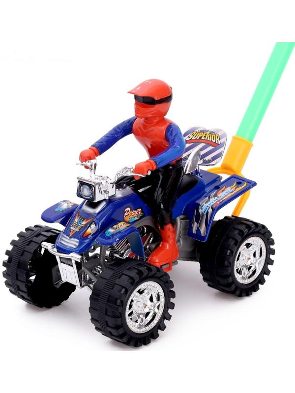 Каталка на палке «Крутой водитель на квадроцикле», цвета МИКС