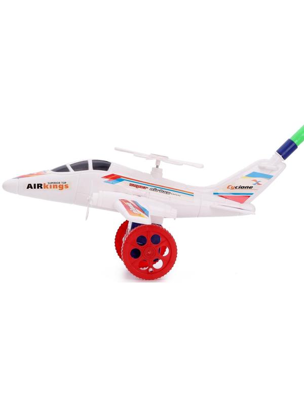 Каталка на палке «Самолёт», цвета МИКС