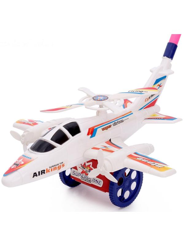 Каталка на палке «Самолёт», цвета МИКС