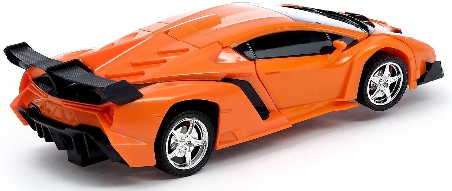 Робот радиоуправляемый «Ламбо», трансформируется с пульта, масштаб 1:18, цвет оранжевый