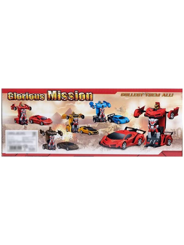 Робот радиоуправляемый «Ламбо», трансформируется с пульта, масштаб 1:18, цвет оранжевый