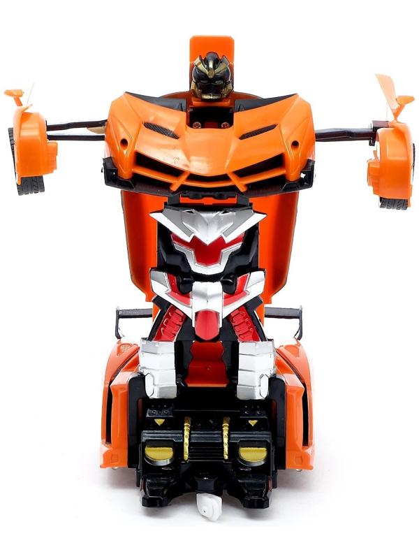 Робот радиоуправляемый «Ламбо», трансформируется с пульта, масштаб 1:18, цвет оранжевый