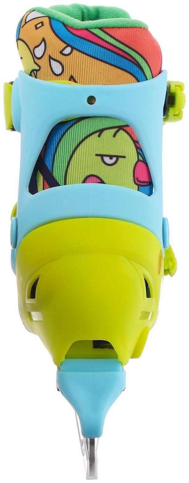 Коньки ледовые детские раздвижныеTake it Easy 223W, текстиль, пластик, размер 34-37