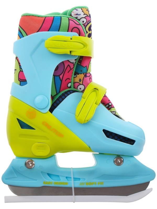 Коньки ледовые детские раздвижныеTake it Easy 223W, текстиль, пластик, размер 34-37