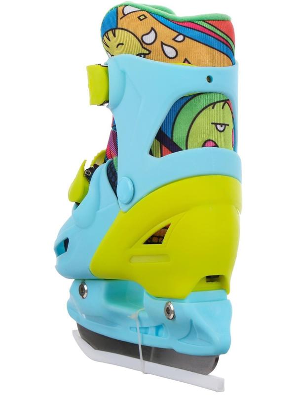 Коньки ледовые детские раздвижныеTake it Easy 223W, текстиль, пластик, размер 34-37