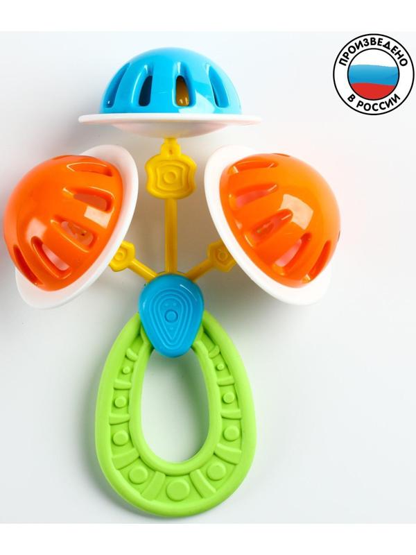 Погремушка - прорезыватель «Планеты», эластичная ручка, виды и цвет МИКС