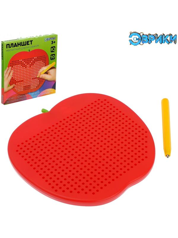 Магнитный планшет большое яблоко, 468 отверстий, цвет красный
